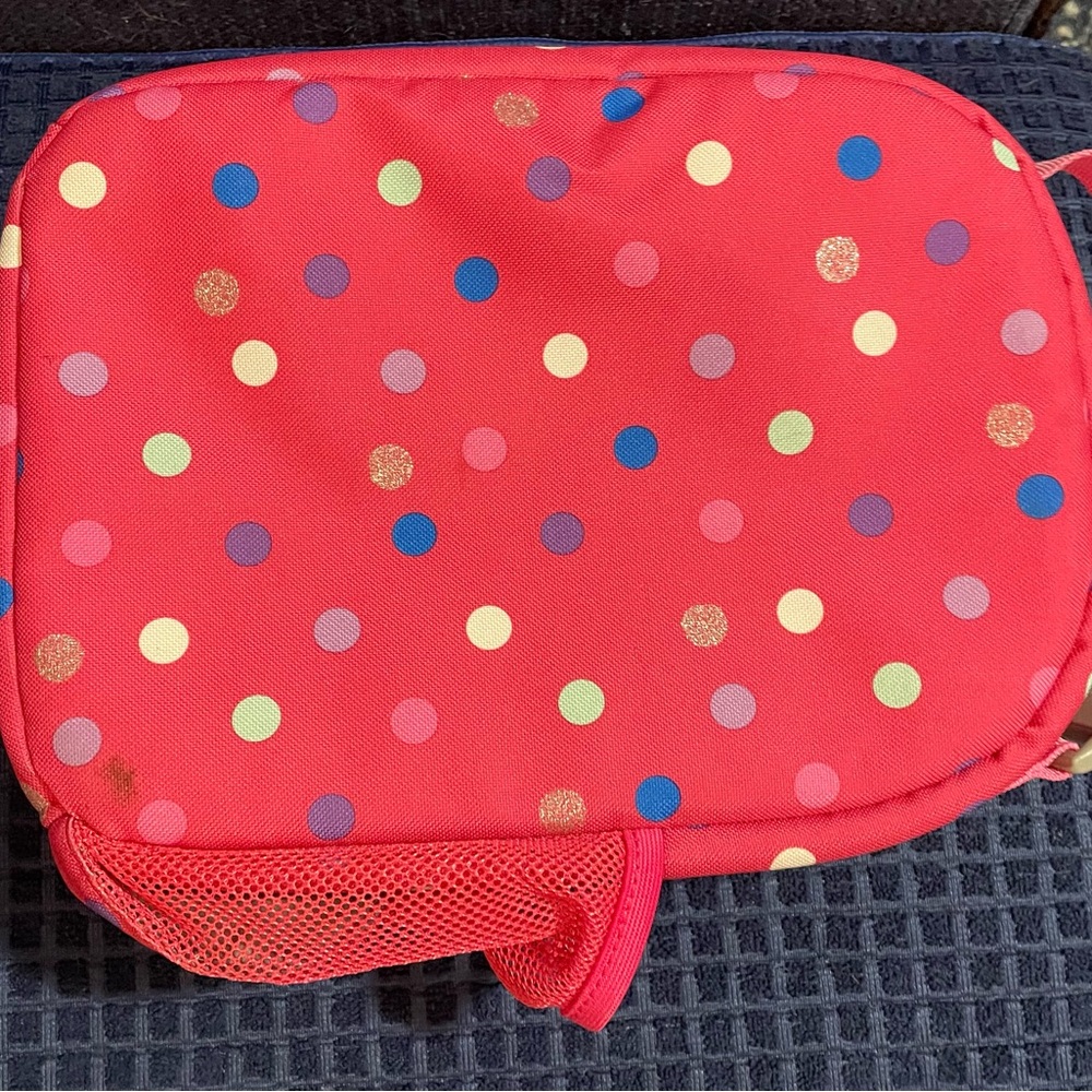Lands' End Kids' Pink Polka Dots lunchbox - Picture 5 of 5